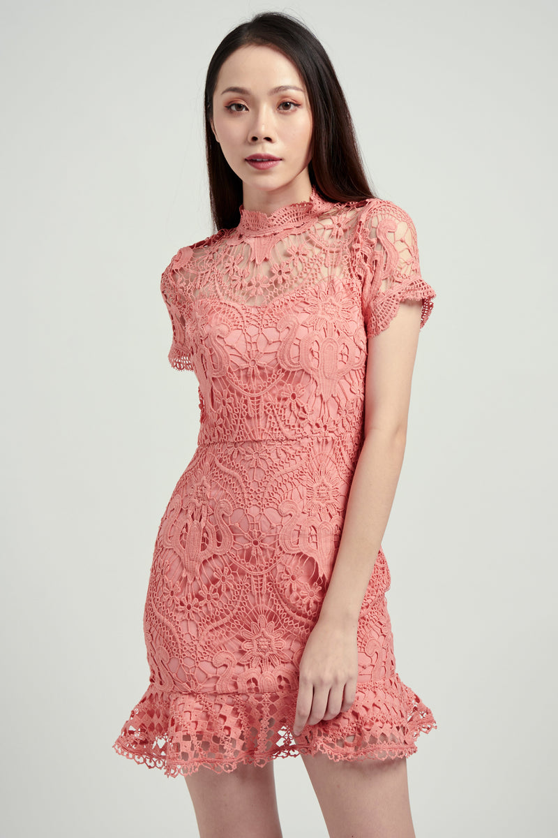 Jade Dress (Coral) Dresses white-layers.com 