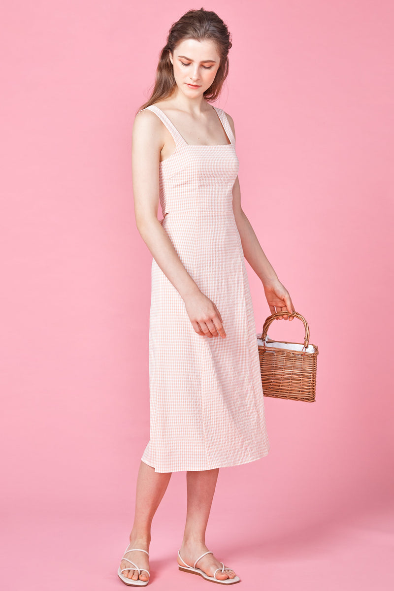 Harper Dress (Peach Pink) Dresses white-layers.com 