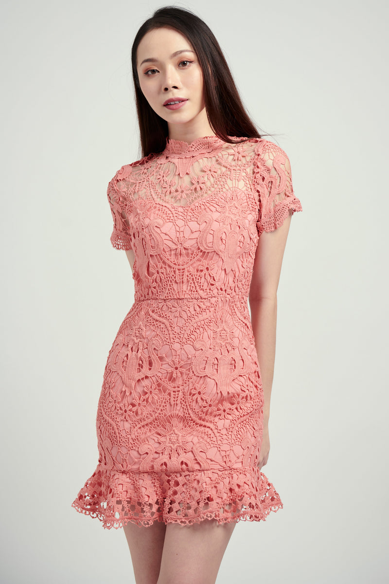 Jade Dress (Coral) Dresses white-layers.com 