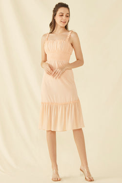 Averie Dress (Peach Nude) Dresses white-layers.com 