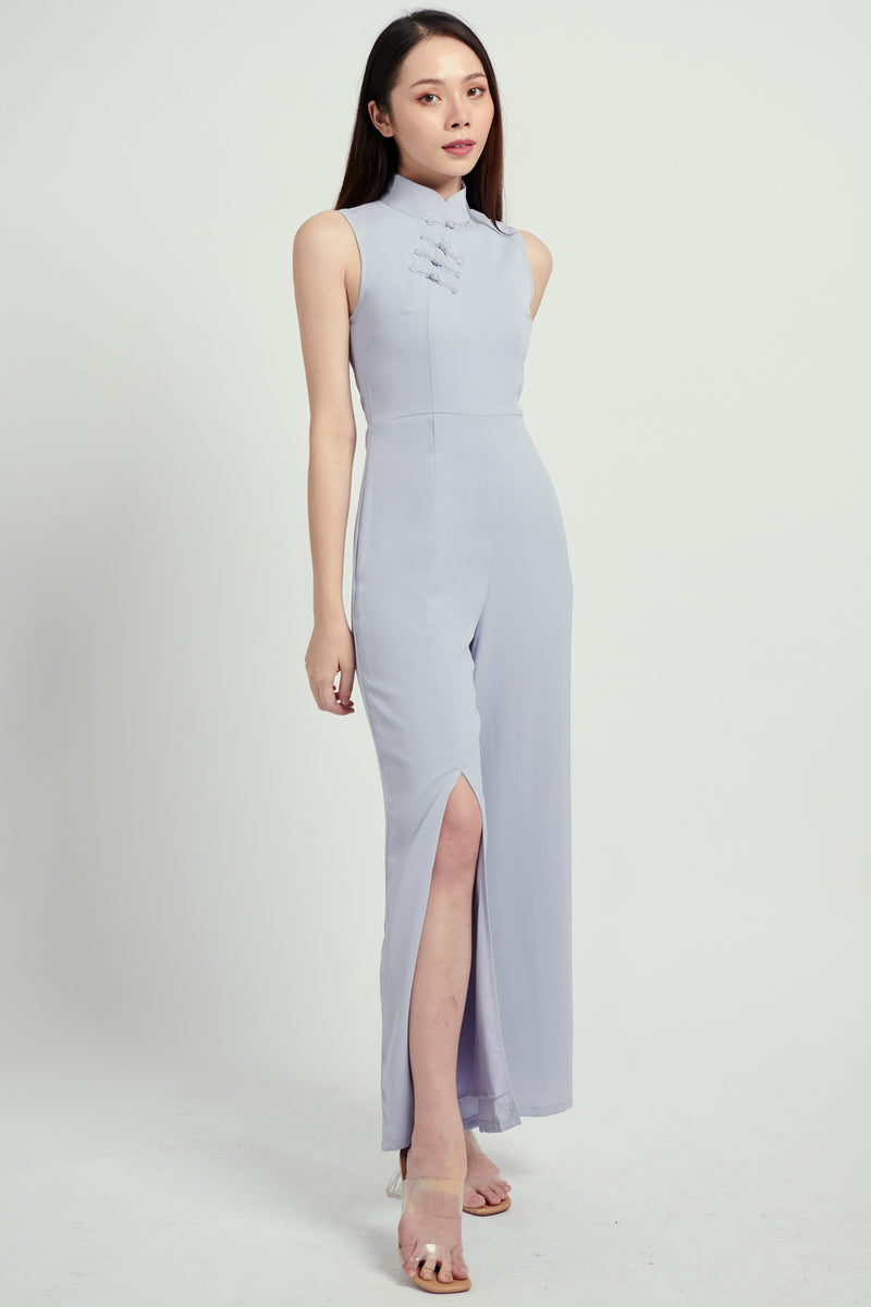 Qing Jumpsuit (Lilac Grey) Romper white-layers.com 