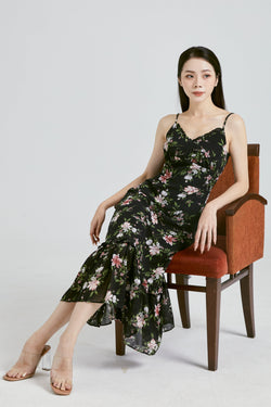 Juliette Dress (Black Floral) Dresses white-layers.com 