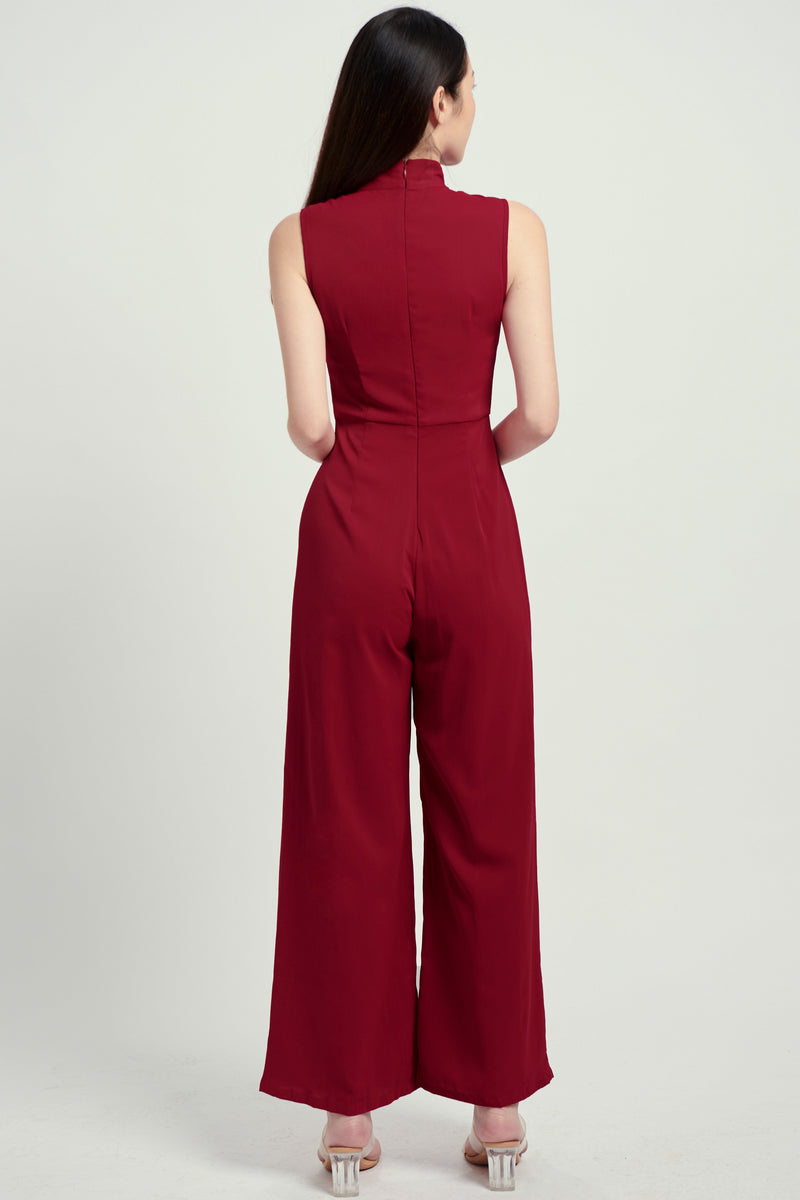 Qing Jumpsuit (Red) Romper white-layers.com 