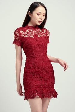 Jade Dress (Red) Dresses white-layers.com 
