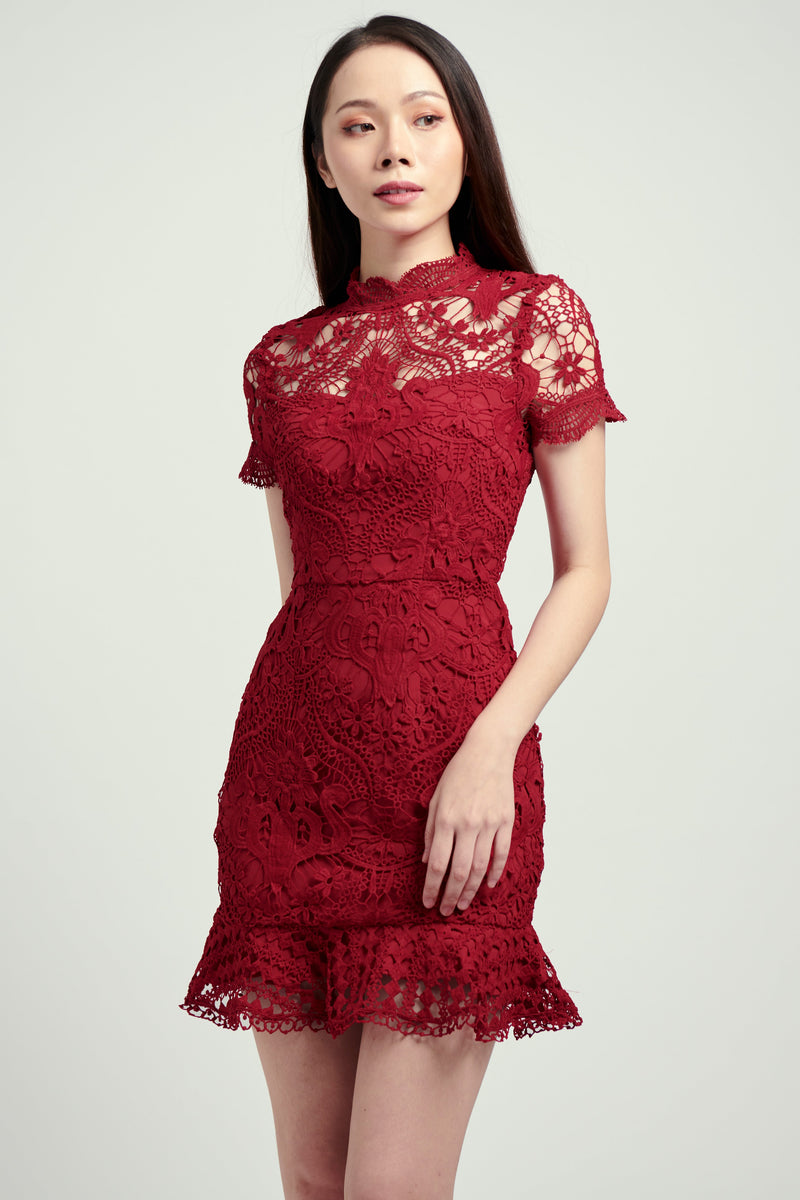 Jade Dress (Red) Dresses white-layers.com 
