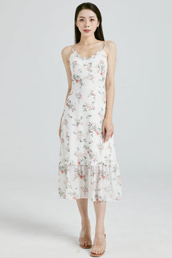 Juliette Dress (White Floral) Dresses white-layers.com 